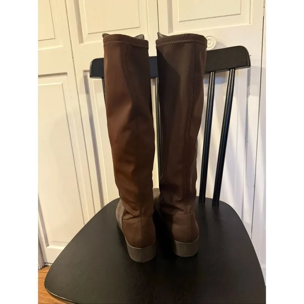 Donald Pliner brown suede Victori wedge tall boots size 7.5